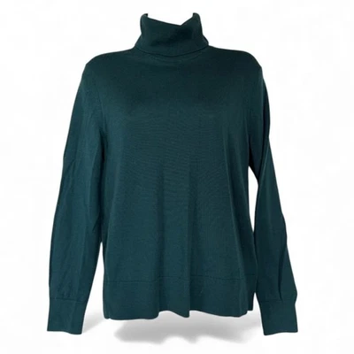 Brooks Brothers All Merino Wool Teal Green Turtleneck Sweater M - Image 1 of 4