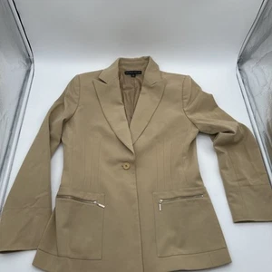 Antonio Melani Blazer Jacket Size 10 Buttery Soft Chic Cream With Button Accents - Picture 1 of 10