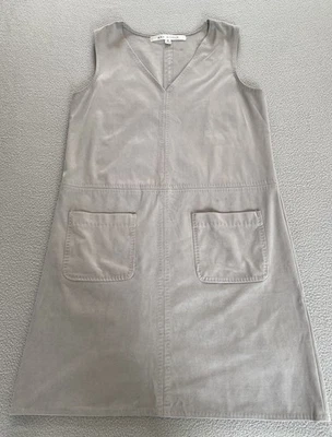 MAX STUDIO DRESS SZ SMALL FAUX SUEDE GREY POCKET A LINE WOMENS LADIES WINTER - Image 1 of 4