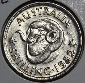 1952 Australien 1 Shilling UNC Starts @ Melt -A20- - Bild 1 von 2