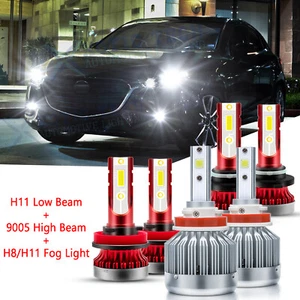 For Mazda 5 2012-2017 CX-5 2013-2016 LED Headlight Fog Light Bulbs Kit 9005 H11 - Picture 1 of 12