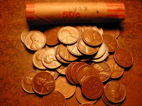 1949-P LINCOLN WHEAT CENT PENNY ROLL, nice condition Cover