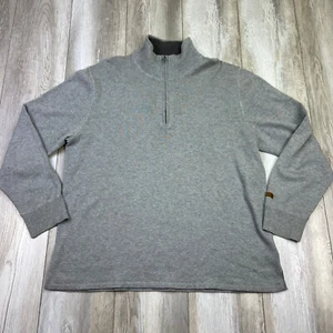 The North Face Sweater Mens XL Gray Wool Blend 1/4 Zip Pullover Knit Casual * - Picture 1 of 12