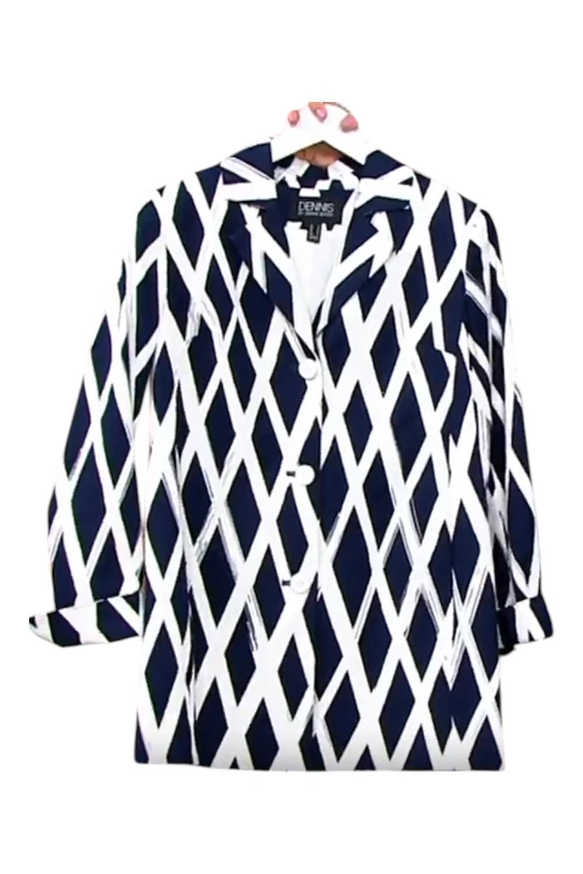 Topper estampado para mujer Dennis Basso azul marino Foto 1 de 1