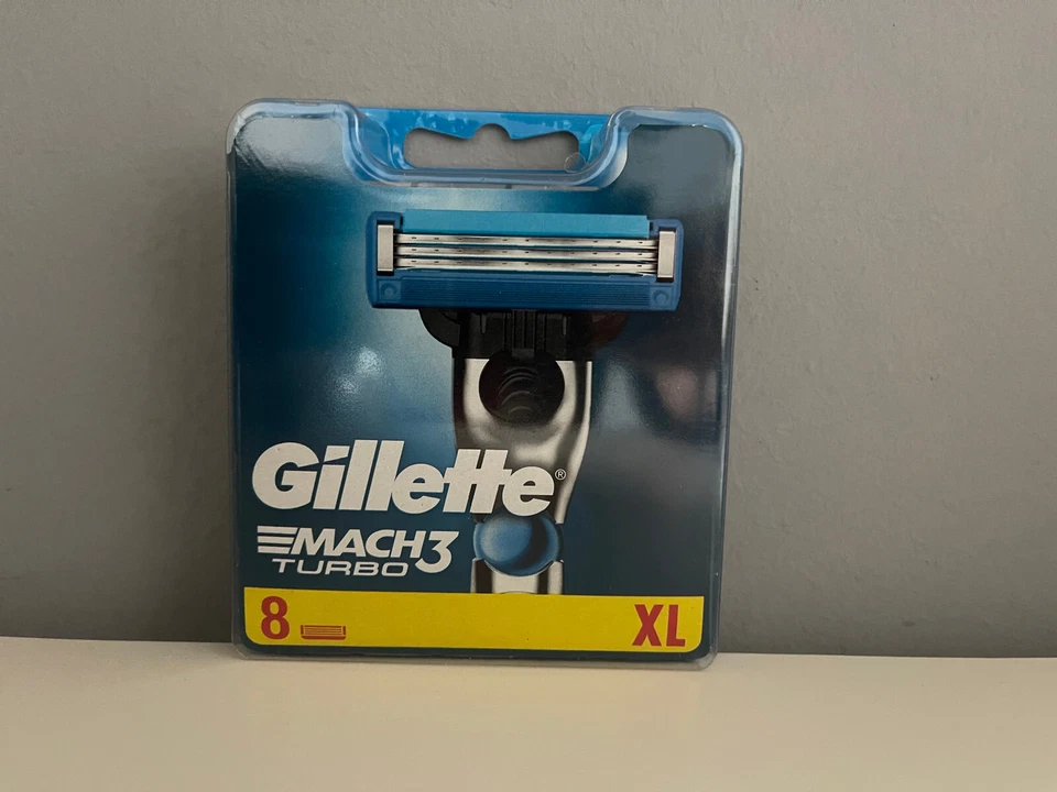 8 Gillette MACH 3 Turbo Rasierklingen,  Original Klingen in OVP - Bild 1 von 1