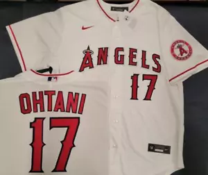 30419 LOS ANGELES ANGELS Ohtani trucha salmón cosido camiseta de béisbol blanca nueva con etiquetas - Imagen 1 de 12