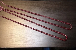 edelsteine24   Rhodolith Strang fac. Linsen PREMIUMSTRANG 104ct./44cm  Rhodo-b2 - Bild 1 von 7