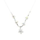Star Necklace with Imitation Pearl Eye-catching Star Pendant Necklace Round
