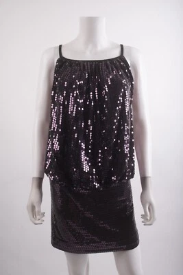 MARC BOUWER GLAMIT Womans Mini sequin Dress Size 2 Purple Party Cocktail - Image 1 of 4