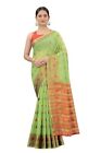 Women's Pure Cotton Woven Saree With Unstiched Blouse Piece