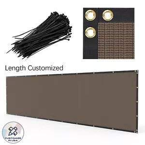 1 Fuß Sichtschutz Zaun Sichtschutz Windschutz Garten Schwerlast Netz Schatten Netz Abdeckung Braun - Bild 1 von 8
