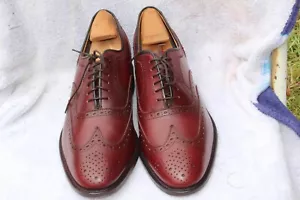 ENGLISH MADE SHOES ELEVATED WINGTIP RICH LEATHER RED SZ 10.5 IN PRISTINE CONDITI - Picture 1 of 13