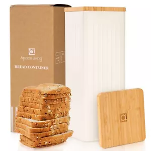 FRESHSLICE Bread Container Keeper with Airtight Lid Storage Loaf Metal Box - Picture 1 of 8