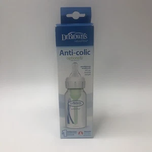 Dr Brown's Natural Flow Options Anti Colic Bottle 0m+ Level 1 Narrow Neck 4 Oz - Picture 1 of 6
