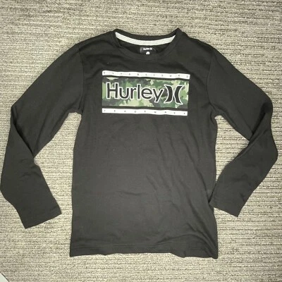 Hurley Size 14/16 Boys Shirt Thermal Long Sleeve Crew Neck Black - Image 1 of 4
