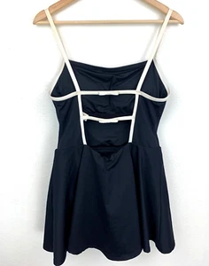 Kate Spade One Piece Swim Dress Swimsuit Plague Du Midi Size L Black - Picture 1 of 9
