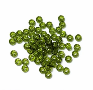 1000pc Transparent Olive 7mm mini Pony Beads made in USA crafts kandi jewelry - Picture 1 of 1