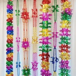 Ceiling Wreath Christmas Decor Hanging Decoration Metalic Foil Garland - Picture 1 of 20