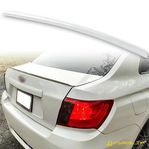 Fyralip Y22 Painted 37J White Boot Lip Spoiler For Subaru WRX STI Saloon 10-14 - Picture 1 of 7