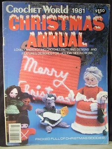 Crochet World Christmas Annual 1981 Ornaments Potholder Stocking Lights Patterns - Picture 1 of 2