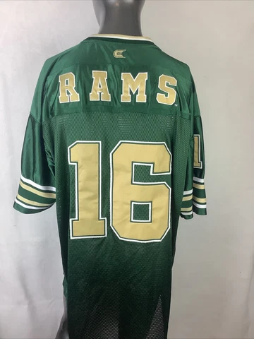 Original College Equipment  Colorado State Rams #16 Football Jersey Sz XL Cover