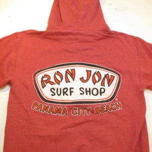 RON JON SURF SHOP PANAMA CITY BEACH HOODIE HOODED SWEATSHIRT Sz Mens S Red - Picture 1 of 5