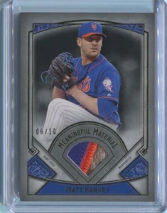 Matt Harvey 2017 COLECCIÓN TOPPS MUSEO material significativo / 10 parches mets RARO - Imagen 1 de 1