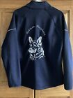 Women’s zip up jacket with embroidered German shepherd Navy size medium (8-10)