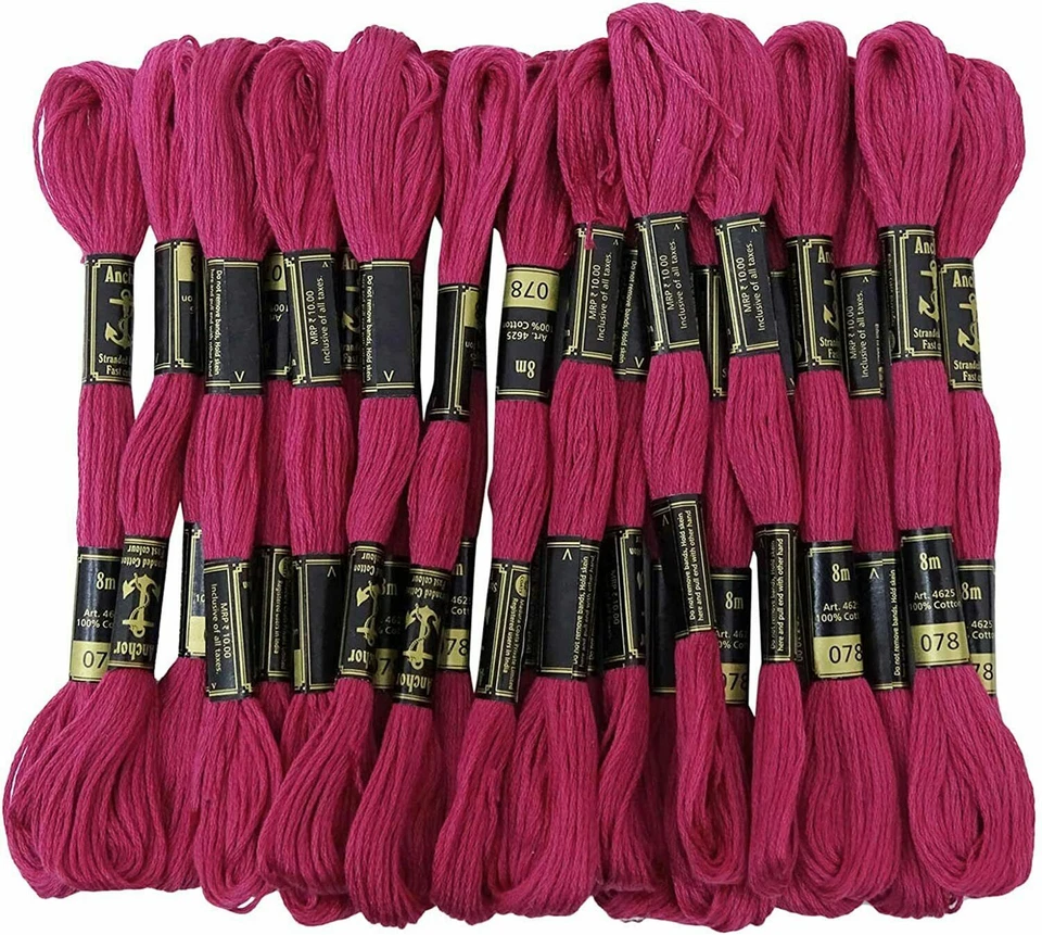 Anchor Threads Cross Stitch Stranded Cotton Thread Hand Embroidery Floss Magenta - Image 1 of 4