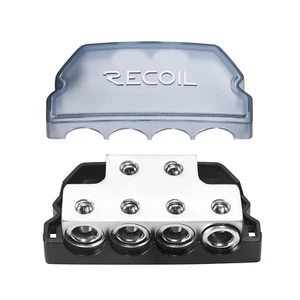 Recoil BDB24 6-Way Power Distribution Block for Car Audio Amplifier Splitter - Picture 1 of 5