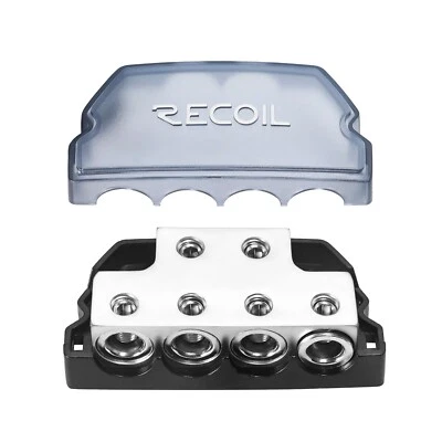 Recoil BDB24 6-Way Power Distribution Block for Car Audio Amplifier Splitter - Image 1 of 4