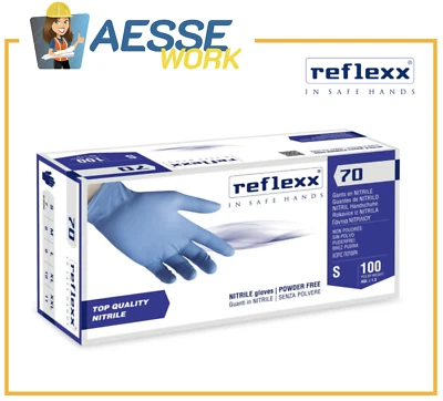 Guanti Monouso In Nitrile Reflexx 70 100 PZ. | Alimentare Medicale Industria