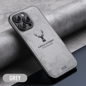 Funda de móvil para iPhone 16 Pro Max 15 14 13 12 11 Case ciervo cuero cubierta protección - Imagen 1 de 17