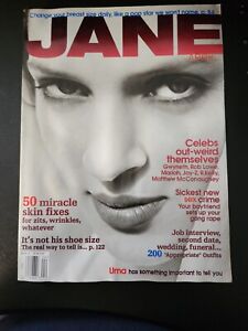 Jane Magazine April 2002 Uma Thurman Gisele Bundchen No Label