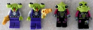 LEGO Alien MINIFIGURES x4 Alien Conquest Pilot & Trooper + Space Aliens Series 3 - Picture 1 of 3