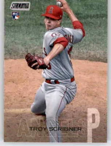 2018 Stadium Club Troy Scribner Rookie RC Insert MLB PWE Angels #233 - Picture 1 of 2