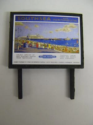 TRACKSIDE SIGNS BR Southsea und Portsmouth - Modelleisenbahn Werbetafel - Spur N & OO