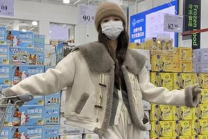 Women Sweet Girl Fleece Jacket fur Lining Coat Winter Lapel Punk Short Peacoat - Picture 1 of 8