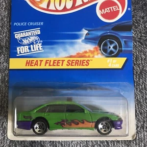 Hot Wheels Police Cruiser #537 Vintage 1996 Heat Fleet Series 1/4 Green - Picture 1 of 3