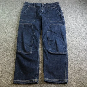 Pilcro Anthropologie Wanderer Double Knee Jeans Womens 31 Blue 32x25 High Waist - Foto 1 di 12