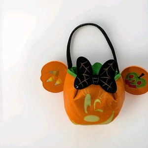 Disney Halloween Minnie Mouse Filz Kürbis Trick or Treat Korb Eimer - Bild 1 von 9