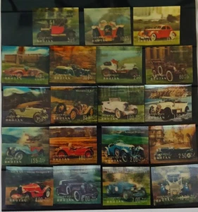 Bhutan einzigartige ungewöhnliche 3D AUTOMOBILE Briefmarken 19v postfrisch - Bild 1 von 2