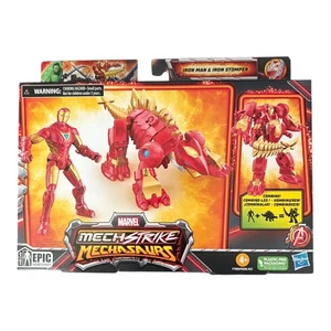 Marvel Mech Strike Mechasaur Iron Man & Iron Stomper Action Figure Set - Picture 1 of 2