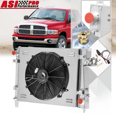 4 Row Radiator Shroud Fan Relay For 2002-04 Dodge Ram 1500 2500 3500 5.7L V8 - Image 1 of 4