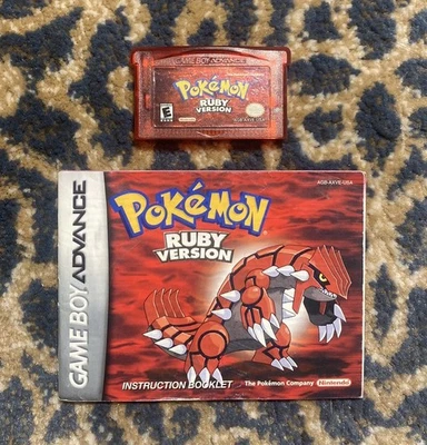 Pokemon: Ruby Version GBA (Game Boy Advance, 2003) Authentic Tested W/ Manual - Image 1 of 3