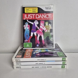 Just Dance Bundle 1 2 3 4 Games Lot x4 Nintendo Wii PAL - Picture 1 of 14