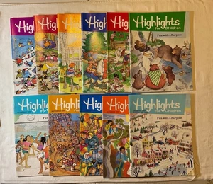 Lot Of 11 Issues - Highlights for Children Vintage Magazine 1990  Activity - Imagen 1 de 7