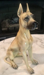 WILL GEORGE California Pottery GREAT DANE Figurine RARE Large 1940s Pasadena - Picture 1 of 10