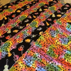 Trapunta Lap Striscia di Flanella Fatta a Mano 40x60 Music Time.  - Foto 1 di 5