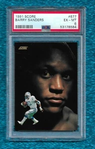 1991 puntuación #677 Barry Sanders PSA 6 ex como nuevo Dream Team Hof Detroit Lions - Imagen 1 de 1